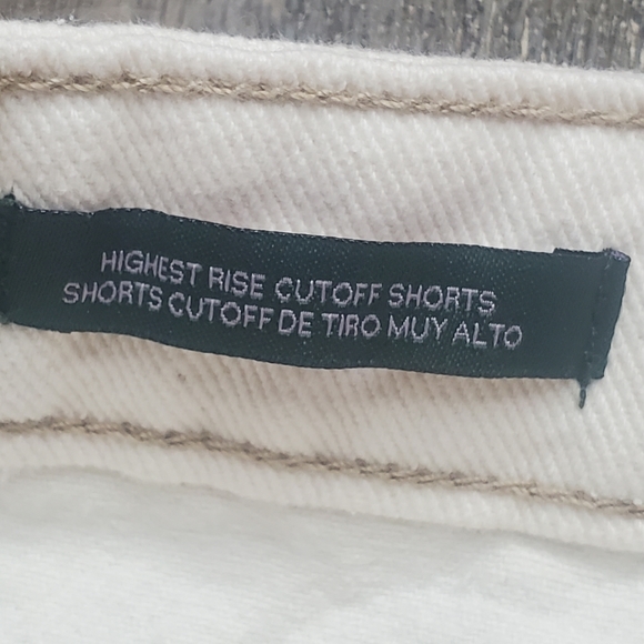 Wild Fable Women's Highest Rise Cutoff Shorts Off-White Size 10 Waist NEW - Picture 7 of 9